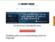 Tablet Screenshot of memoryforcer.com
